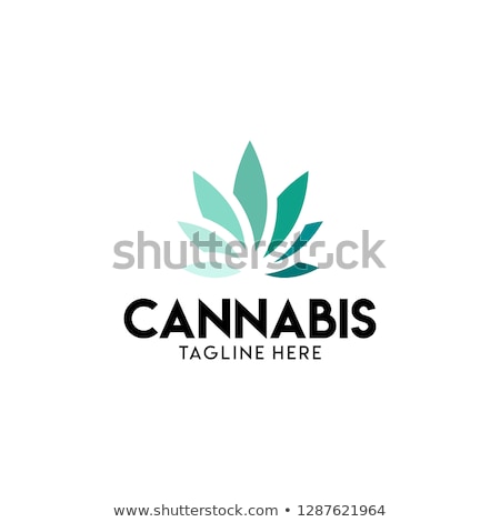 Foto stock: Cannabis Leaf Symbol Design Stamps