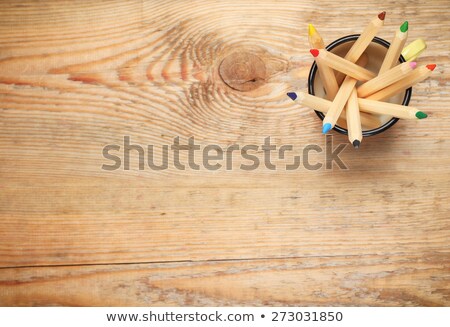 Stock fotó: Time To Learn On Wooden Table