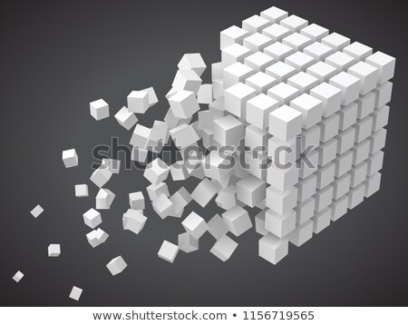 Foto stock: Flying Cubes Abstraction