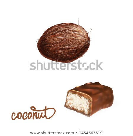 Stok fotoğraf: Coconut Chocolate Packaging Vector Realistic