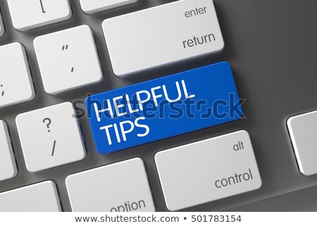 Stockfoto: Helpful Tips - Computer Keyboard Concept 3d Rendering