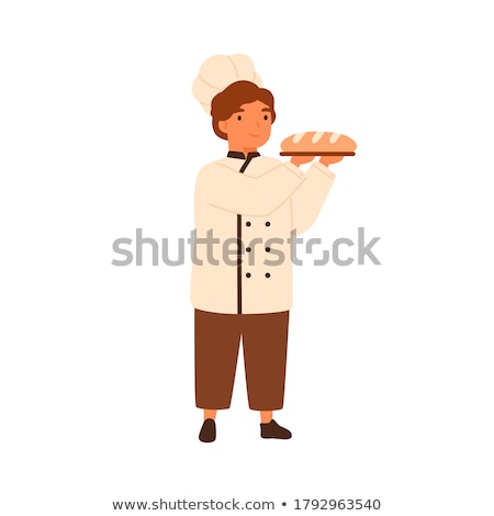 Stockfoto: Boy Holding Baguette