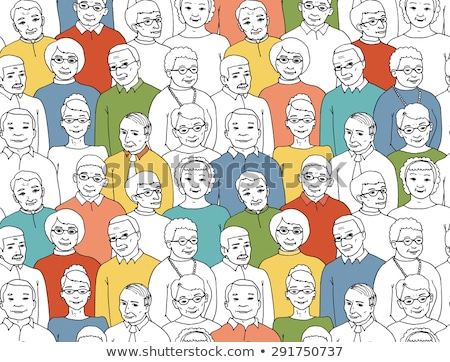 Foto stock: Elder People Pensioner Seamless Pattern Vector