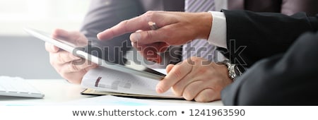[[stock_photo]]: Businessman Holding Pen