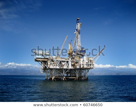 Сток-фото: Large Oil Rig Drilling Platform