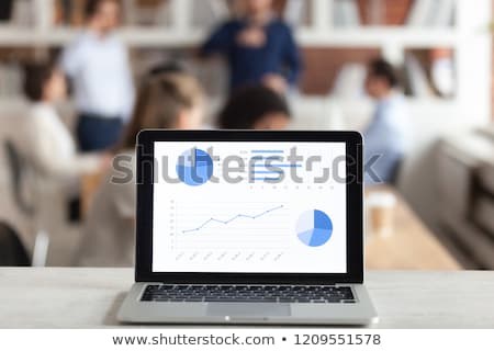 Stockfoto: Laptop With Forex Chart On Desktop
