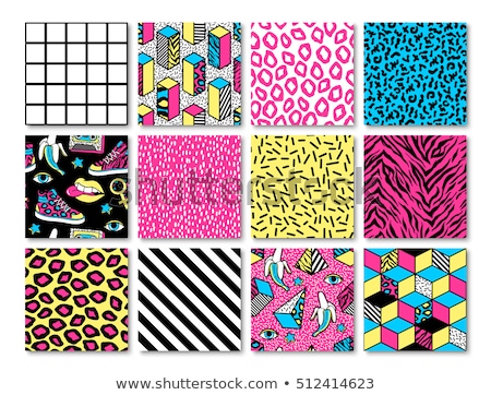 Zdjęcia stock: Seamless Vector Pattern Background Of Cassettes