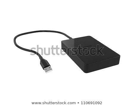 Stockfoto: Hdd Background Of Mini Hard Disk Drive White 3d Illustration