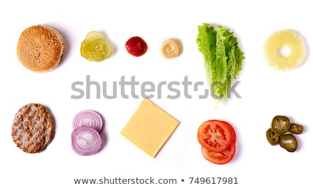 Stockfoto: Slices Of Beef Tomato Top View