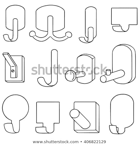 Vector Set Of Wall Hooks ストックフォト © olllikeballoon