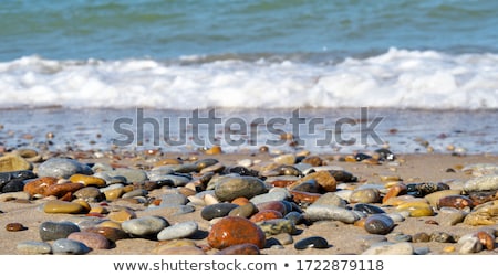 Сток-фото: Blue Stone Pebbles As Abstract Background Texture Landscape Arc