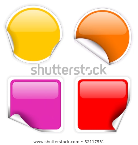 Foto stock: Set Of Fresh Glassy Labels