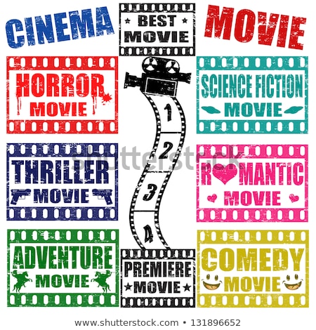 Stock foto: Movie Genres Stamps