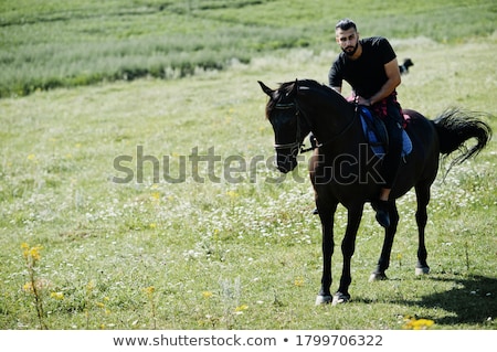 Stock photo: Man On Horseback