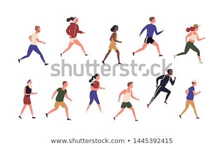 Foto stock: Female Jogger Running