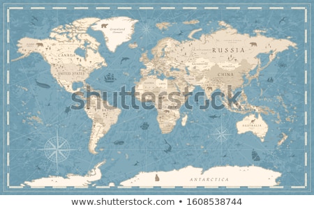 Stockfoto: World Map Grunge Styled