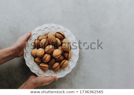 Foto stock: Walnut Shaped Cookies