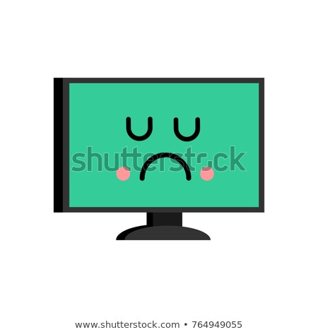 Sad Computer Emoji Sorrowful Pc Emotion Vector Illustration Сток-фото © MaryValery