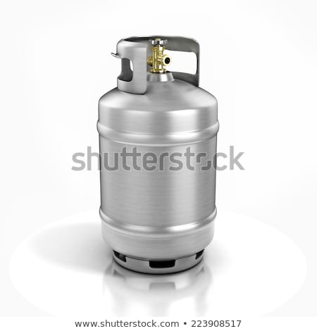 Foto stock: Silver Propane Cylinder