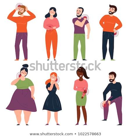 Zdjęcia stock: Vector Set Of Pain People