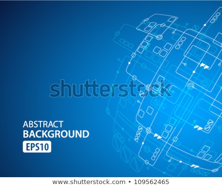 Stok fotoğraf: Technology Beautiful Background Vector Connection And Network Illustration