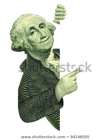 Stockfoto: George Washington With A Blank Sign