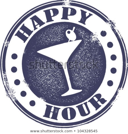 Foto stock: Happy Hour Stamp