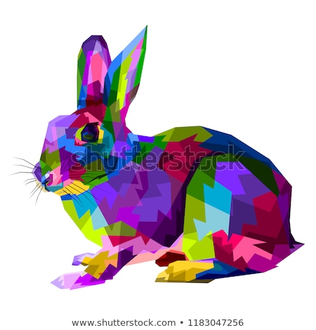 Foto d'archivio: Abstract Rabbit Low Polygonal Vector