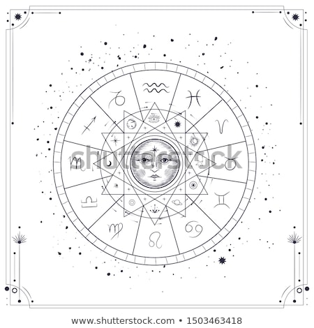 Stock photo: Sketch Zodiac Signs In Vintage Style