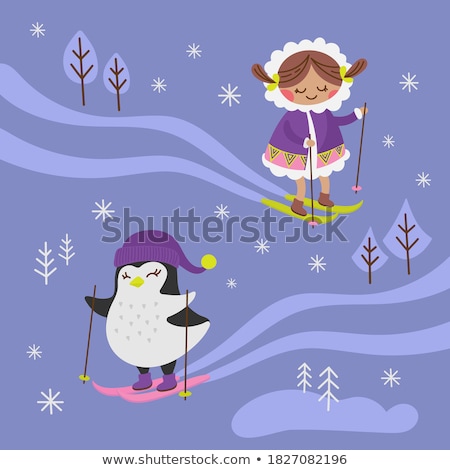 Foto stock: Cute Little Girl On The Pole