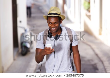 Сток-фото: Black Young Guy With Headphone