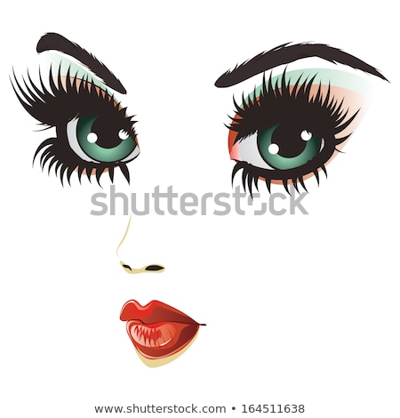 Foto stock: Hica · gótica · con · maquillaje · artístico