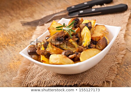 Foto stock: Potato And Mushroom Salad