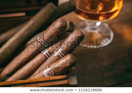 Stok fotoğraf: Detail Of Luxury Cuban Cigars In The Box