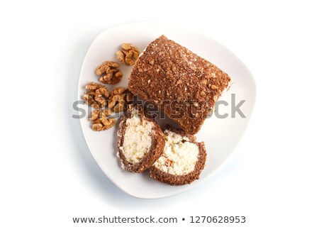 Stock fotó: Muffins With On A White Plate Copy Space