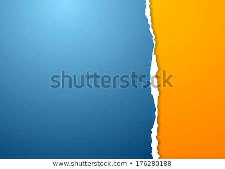 Foto stock: Abstract Vector Background Blue And Orange Wavy