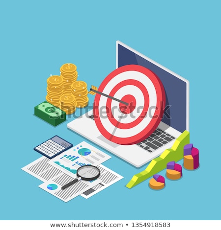 Foto stock: Target Audience - Concept On Laptop Screen 3d Illustration