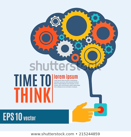 Foto stock: Mind Concept Poster In Flat Design