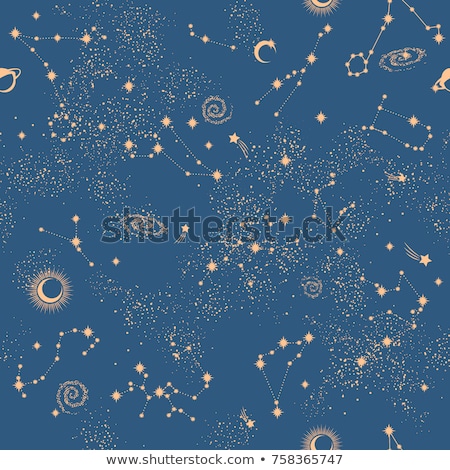 Zdjęcia stock: Nature Background With Moon And Stars