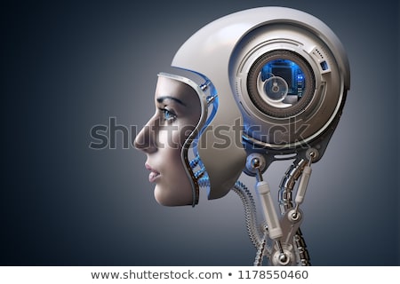 ストックフォト: Humanoid Robot Microchip Ai