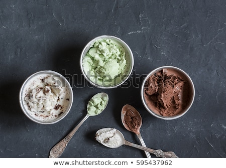 Stockfoto: Homemade Assorted Ice Cream In A Bowl