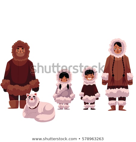 [[stock_photo]]: Vector Set Of Eskimo Characters