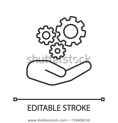Stok fotoğraf: Open Hand Holding Cog Gear