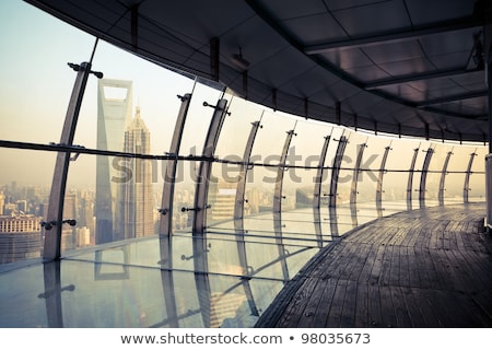 Сток-фото: Shanghai Modern Architectural Background At Dusk Scenery Of The