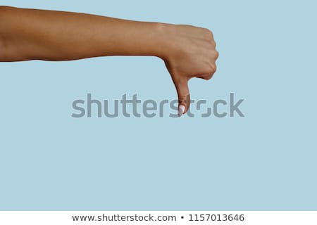 Foto stock: Thumb Down Female Hand Sign Isolated On White