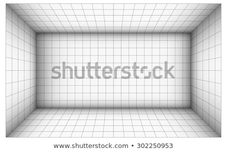 Stock photo: Empty Futuristic Room With Shaded Wall And Subdivision