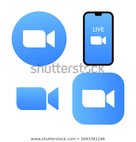 Stock photo: Zoom In Blue Vector Icon Button