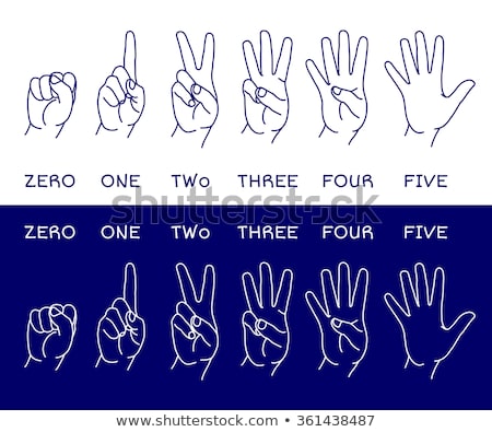 Stockfoto: Doodle Counting Fingers Icon