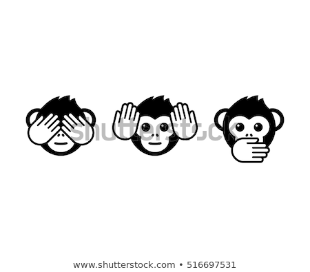 Stock photo: Funny Good And Evil Cartoon Head