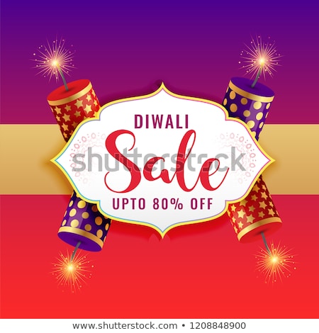 Stock photo: Creative Diwali Sale Banner With Crackers